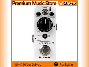 Mooer | MOOER Loop Effects Guitar Pedal Micro Looper II 480 Minutes Recording AUTO REC Function 3 Saving Banks and 16 Slots Per Bank