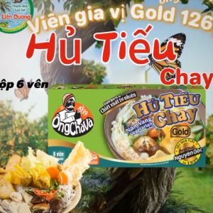 [1 HỘP 6 VIÊN 126GR] VIÊN GIA VỊ HỦ TIẾU CHAY GOLD ÔNG CHÀ VÀ
