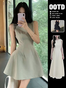 SUSIEYUAN | Black Sleeveless Dress For Summer