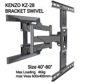BRACKET TV SWIVEL 55 60 65 70 75 80 85 BISA KIRI KANAN MAJU MUNDUR DAN ATAS BAWAH