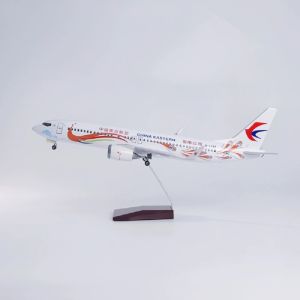 47CM B737-800 China Eastern Airlines Yunnan Peacock Airplane Toy Model Die-cast Resin adults fun Aircraft Model Suitable Decor