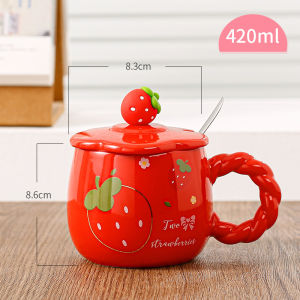 Cute Strawberry Cartoon Ceramic Mug