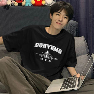 Áo Thun Cotton Nam Tay Ngắn Mùa Hè Dáng Rộng in Họa Tiết Thời Trang Thường Ngày Thoáng Khí Thoải Mái Cho Thanh Thiếu Niên