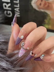 6 Kotak / Set Bubuk Glitter Sequin HolografikBubuk Seni Kuku Kain Wol 3d Warna Permen Dekorasi Nail Art / Manicure Diy