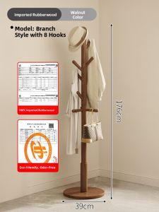 TANGNI | Solid Wood Stand-Up Coat Rack