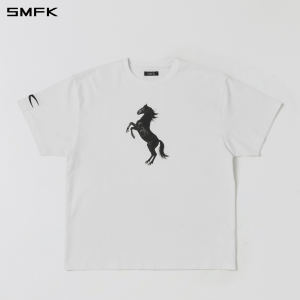 SMFK | Vintage Loose Double-Sided Round-Neck Printed T-Shirt