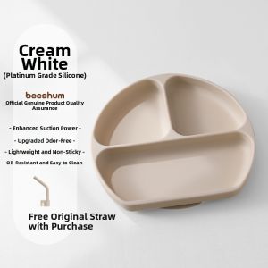 Beeshum |Smile Design Suction Plate Divided Toddler Feeding Plate