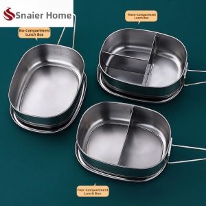 FEIZHUXIANSEN | Retro Style Steel Lunch Box Square