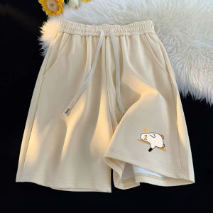M-8XL Mens Cartoon Shorts duckling Print Fashion Loose Shorts Basketball Pants