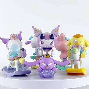 [NEW] Mô hình Melody Kuromi Cinnamoroll Pompompurin Pochacco cưỡi thú dễ thương 2025