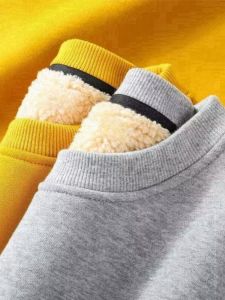 Cashmere round Neck Mens Sweater Fleece Lined Padded Warm Keeping Long Sleeve Top Thick Inner Wear Warm Undershirt T-shirt