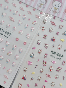 Hello Kitty Style Nail Art | Kids Cartoon Sticker | Cute Cartoon Design | 儿童美甲贴纸 | Kids Nail Sticker