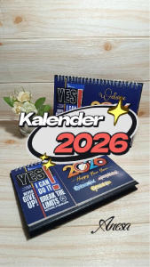 KALENDER MEJA 2026 | Kalender Duduk 2026 Spiral | Quotes & Planner Kode : ANESA (2 layer)