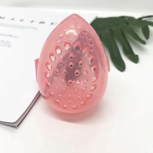 1-3pc/lot Makeup Powder Puff Empty Egg-shaped Frame Transparent Puff Make Up Organizer Holder Beauty Cosmetic Sponge Storage Box