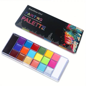 20 Color Face & Body Paint PaletteLong Lasting Safe Oil Painting Palette For Halloween SFX Special Effects&Stage Cosplay Makeup