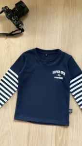 JEJEKIDSWEAR - Kaos Lengan Panjang Stripe Superkids vs Everybody by Kidsmate