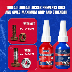 LOOLIFL Red Thread Locker 271 Nuts-Bolts Locker Screw Adhesive Threadlocker Seal Fasteners Anaerobic Curing Metal Glue Rustproof