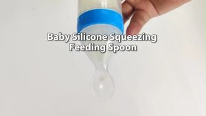Baby Silicone Squeezing Feeding Spoon & 90ml Training Scoop Bottle: A Comprehensive Guide