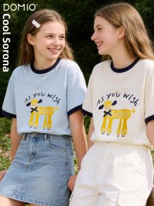 DOMIO | Girls Thin Cartoon T-Shirt Summer New