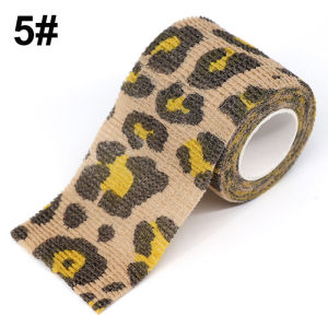 Animal Printed Self Adhesive Tattoo Elastic Bandage 4.5m Sports Wrap Tape for Finger Joint Knee First Aid Kit Pet Tape