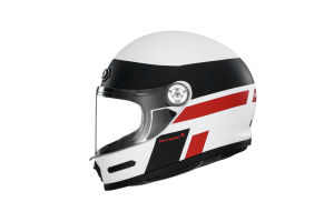 Original factory RYMIC V80 Retro Full Face Helmet Motorcycle for Mens and Womens with Bluetooth Headset Slot DOT ECE Certification  Lightweight Black Lens