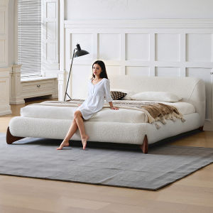 SHENGNIWEIER | Giường Vải Phong Cách Pháp Hiện Đại Minimalist