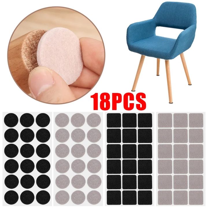 Polocat 18PCS Felt Chair Leg Pads 3mm Thicken Wood Floor