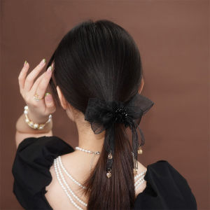 Diamond Zircon Flower Ring Fancy Minimalist Ins Elegant Niche Design New Mesh Bowknot Headband