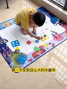Magic Water Drawing Mat Set for Kids 3 YO+ [100cm x 80cm] | Doodle Mat | Painting Canvas Kids Montessori Educational Toy
