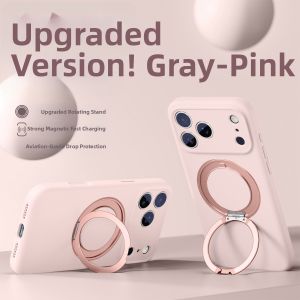 PASIMI | Rotating Stand Liquid Silicone Full Protection Case