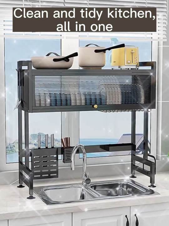 Cabinet Over The Sink Dish Dryer Rack Kitchen Multi-functional