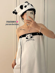 Womens Bath Towel Wrap 2024 New Quick Dry Absorbent Shower Towel Dress Large Size Three Piece Set Home Textile Coral Fleece