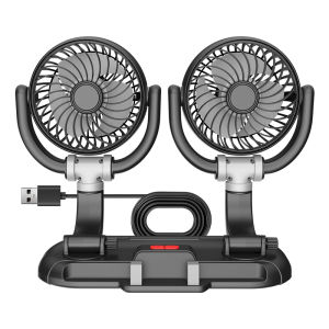 Portable Silent Dual Head Fan Phone Holder