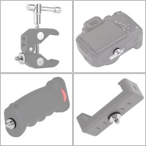 1/4 Inch Double Male Adapter Metal Screw 1/4" Male to 1/4" Male Threaded Supports Tripod Stand Action Camera Accessories