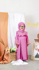 Akmal Fashion Baju Gamis Anak Premium Cringkle Air Flow Outfit OOTD Kode 31