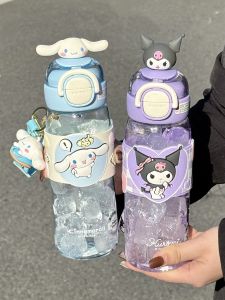 SANRIO | Cute Tritan 2026 New Design Straw Water Bottle with Handle
