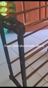 Rak Sepatu Portable Susun 4 Aluminiun/Rak Sepatu Rak SandaL/Rak Serbaguna