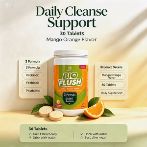 MACIFA Bio Flush 3-in-1 Biotic Detox Tablet 30pcs|Overnight Gut Cleanse Bio Flush Chews | Boost Immunity & Improve Bowel Movement