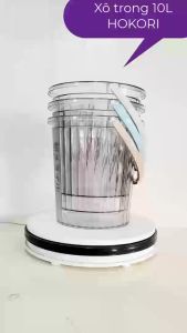 Xô nhựa trong 10L Hokori đựng nước trong suốt dày dặn Việt Nhật cao cấp