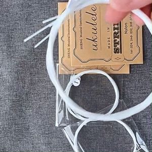 4 pcs/set White Nylon Ukulele Strings Replacement Guitar Strings 21 / 23 / 26-inch Ukulele