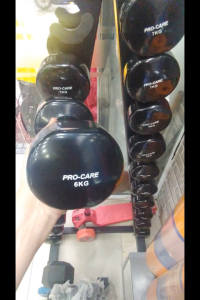 Tạ Tay Dumbbells Cao Su Lõi Sắt Pro-Care Đài Loan - Trọng Lượng Tạ từ 1KG đến 10KG (1 Cái)