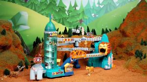 [AFive] Lion Mountain Adventure Track Parking Besar | Mainan Anak Laki Laki Mobil Mobilan 3-4-5-6-7 Tahun