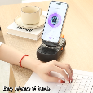RICHMENT 3-in-1 Mobile Phone Bracket Bluetooth Speaker Power Bank with Smart Flashing Light Multi Functional Phone stand Gifts Cell Phone Stand with Bluetooth Speaker LED Light