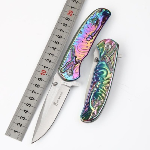 มีดพับ มีดพับพกพา มีดเดินป่าแคมป์ปิ้ง รุ่น DA137 ใบมีดสแตนเลส 440 ล็อกแบบ liner lock