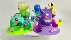 Takara Tomy | TAKARA TOMY Licensed Pokemon Gengar Action Dolls Pikachu Anime Models Desktop Decorations Pokemon Toys Childrens Birthday Gifts