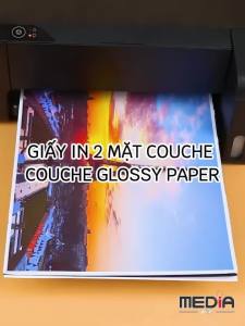 Giấy In Màu Media A4 Couche Bóng 2 Mặt In 140/160/240/260/300gsm 50 Tờ Giấy Ảnh Couche Glossy Paper 21x30 Giấy In Phun Màu A4
