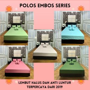 SPREI POLOS EMBOS HOME MADE TINGGI 30 UKURAN 120 160 180 200