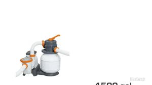【1 Year Warranty】BESTWAY Flowclear Sand Filter Pump 58497 (1500 gph) 220-240V 50hz Compatible with Intex Pools and most 300 - 11200 gallon (1100-42300 L) above ground pools