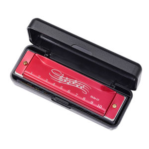 Early Educational Mini Harmonica Music Instrument Toys Easy Learning 10 Hole 20 Tone Harmonica with Case Adults Children Gift