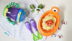 Nuby iMonster Fork Spoon Sendok Garpu Makan Anak Karakter Monster BPA Free